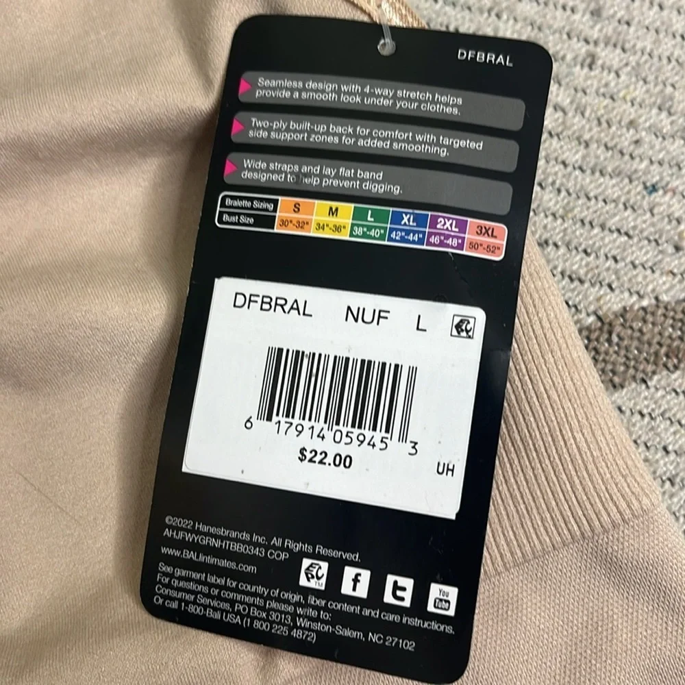 Bali One Smooth U Bralette Smooth support bra - Picture 4 of 9